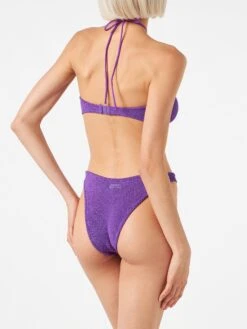 MC2 Saint Barth Purple Crinkle Trikini Swimsuit -MC2 Saint Barth Shop purple crinkle trikini woman 2