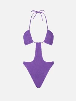 MC2 Saint Barth Purple Crinkle Trikini Swimsuit