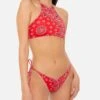 Red Woman Halter Top Bikini 2 Red Woman Halter Top Bikini -MC2 Saint Barth Shop red bandana halter top bikini