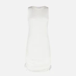 Ribbed Sheath Dress Jori With Drawstring -MC2 Saint Barth Shop ribbed sheat dress white 4