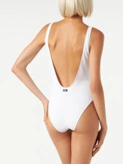 White Ribbed One Piece Swimsuit -MC2 Saint Barth Shop ribbed white one piece swimsuit 2