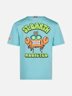 MC2 Saint Barth Boy Water Green Cotton T-shirt With St. Barth Addicted Print -MC2 Saint Barth Shop saint barth tshirt boy 2 d985a977 e3ca 41fc 872f d47fe945bbd4