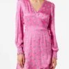MC2 Saint Barth Satin Wrap Dress With Paisley Print
