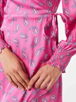 MC2 Saint Barth Satin Wrap Dress With Paisley Print -MC2 Saint Barth Shop satin paisley dress woman 3