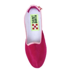 Fucsia Velvet Slippers Friulane -MC2 Saint Barth Shop scarpa in velluto