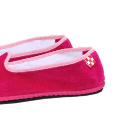 Fucsia Velvet Slippers Friulane -MC2 Saint Barth Shop scarpe in velluto rosa
