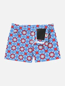 MC2 Saint Barth Man Swim Shorts With Majolica Print