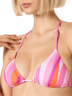 MC2 Saint Barth Woman Triangle Bikini With Shape Wave Print And Charms -MC2 Saint Barth Shop shape wave print bikini 3