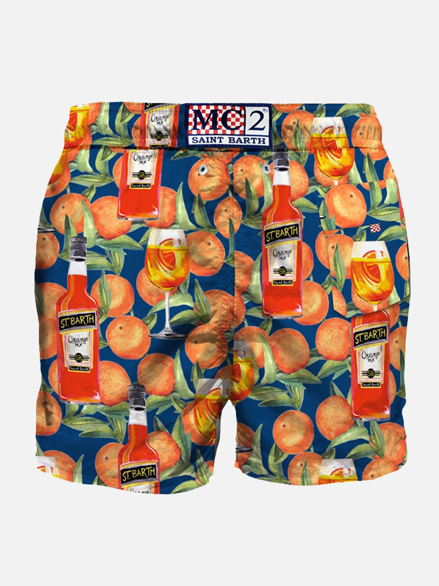 Mid-length Swim Short Spritz Time Blue Print 4 Mid-length Swim Short Spritz Time Blue Print - Image 2