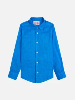 MC2 Saint Barth Bluette Boy Linen Shirt