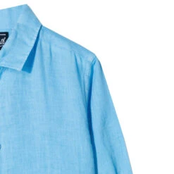 Light Blue Linen Shirt Boy -MC2 Saint Barth Shop shirt light blue saint barth