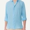 MC2 Saint Barth Man Light Blue Linen Pamplona Shirt 2 MC2 Saint Barth Man Light Blue Linen Pamplona Shirt -MC2 Saint Barth Shop shirt lightblue linen man1