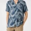 MC2 Saint Barth Man Shirt With Leaf Print -MC2 Saint Barth Shop shirt man print buttons 2