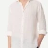 MC2 Saint Barth Man White Linen Pamplona Shirt