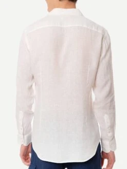 MC2 Saint Barth Man White Linen Pamplona Shirt -MC2 Saint Barth Shop shirt white linen man3