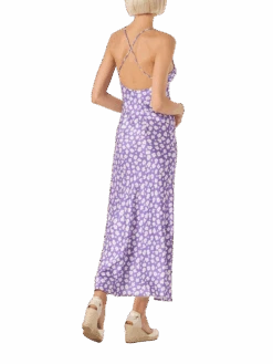MC2 Saint Barth Woman Slip Dress Eydis With Daisy Print -MC2 Saint Barth Shop slip dress purple2copia