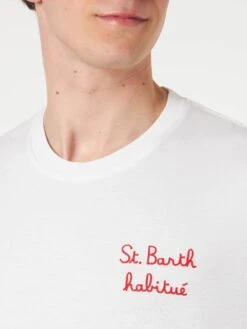 MC2 Saint Barth Man T-shirt With St. Barth Habituè Embroidery