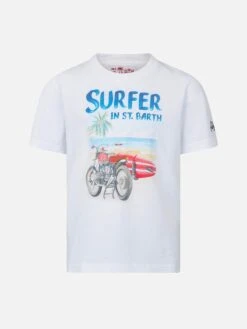Boy T-shirt With Surfer Print