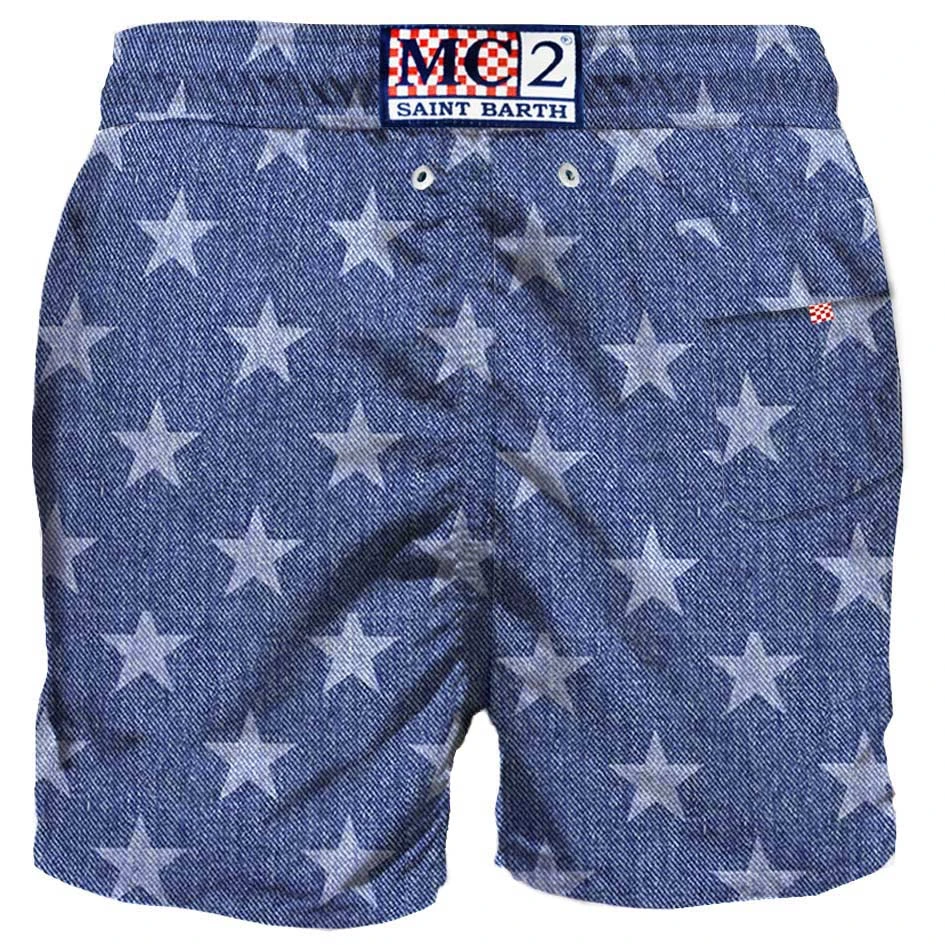 Blue Stars Mid-length Swim Shorts 4 Blue Stars Mid-length Swim Shorts - Image 2
