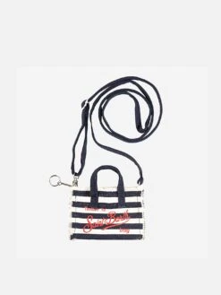 MC2 Saint Barth Navy Blue Canvas Key Holder