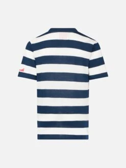 Boy Blue Striped T-shirt With St. Barth Embroidery -MC2 Saint Barth Shop striped embroidery tshirt boy 2 81b1a0fb b76e 4ebe bc3f 41556fa0d122