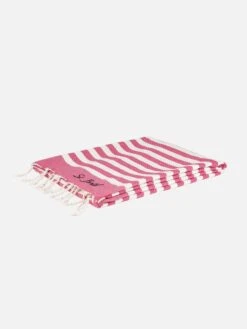 MC2 Saint Barth Cotton Beach Towel Fouta With Fuchsia Striped Print -MC2 Saint Barth Shop striped fuchsia beach towel foutas 2 f2716e0d 8139 43c7 9d8b 72ba5dc999f3
