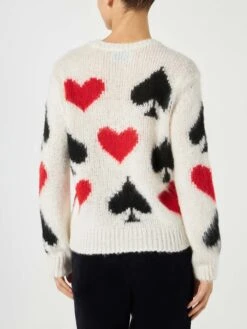 MC2 Saint Barth Woman Brushed Sweater With Spades And Hearts Embroidery -MC2 Saint Barth Shop sweater brushed woman embroidery 3 a23e1bb2 9a0f 4bf2 8f72 f90c0d64dbde