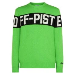 MC2 Saint Barth Man Fluo Green Sweater With Off-Piste Lettering 9 MC2 Saint Barth Man Fluo Green Sweater With Off-Piste Lettering -MC2 Saint Barth Shop sweater fluo embroidery man 1