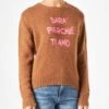 MC2 Saint Barth Woman Brown Brushed Sweater With Embroidery 1 MC2 Saint Barth Woman Brown Brushed Sweater With Embroidery -MC2 Saint Barth Shop sweater woman brown tiamo 1