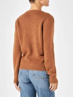 MC2 Saint Barth Woman Brown Brushed Sweater With Embroidery -MC2 Saint Barth Shop sweater woman brown tiamo 2