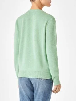 MC2 Saint Barth Woman Green Sweater With Jacquard | NIKI DJ SPECIAL EDITION -MC2 Saint Barth Shop sweater woman green vorrei 2