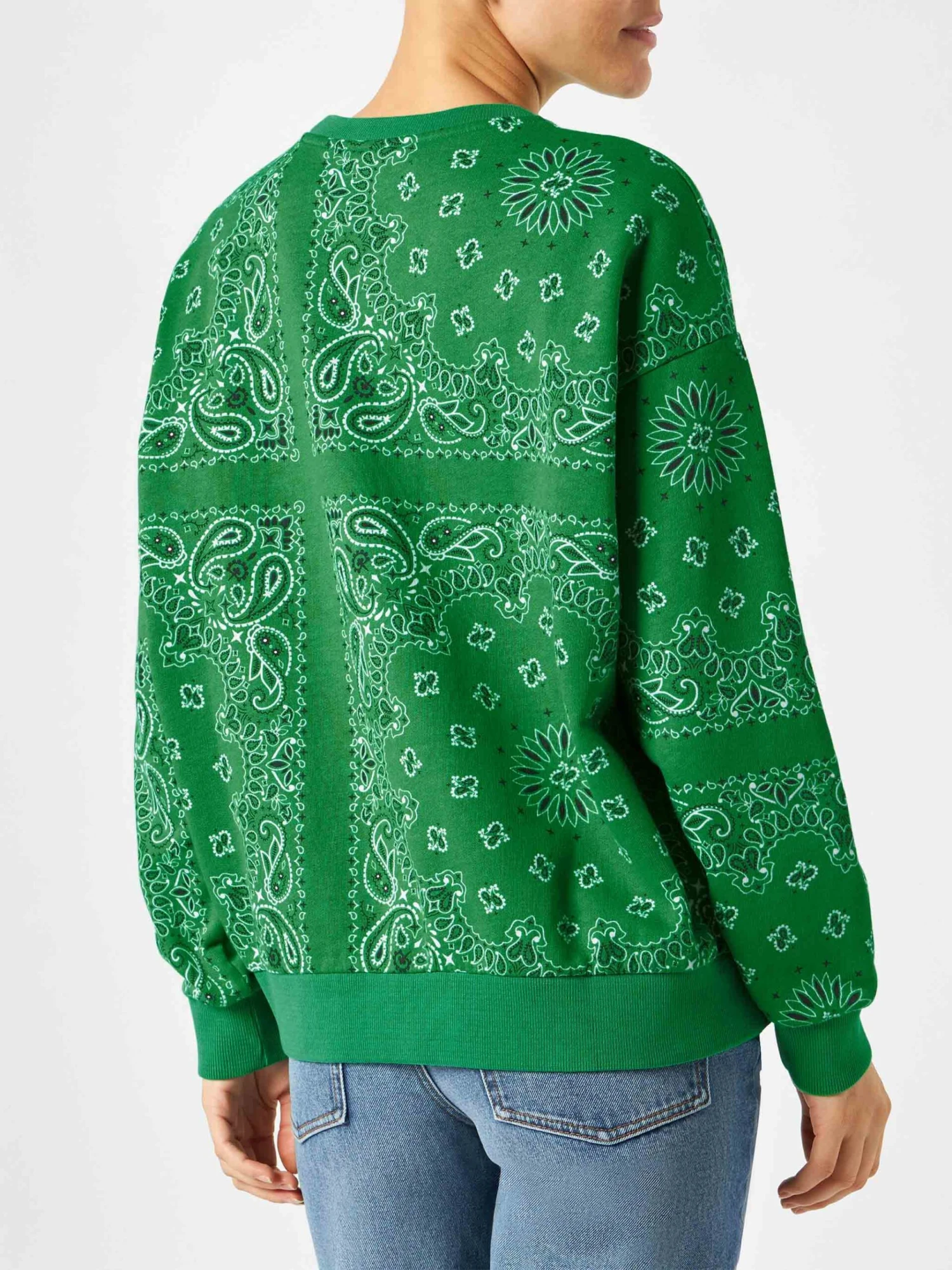 MC2 Saint Barth Woman Cotton Sweatshirt Stardust With Bandanna Print 5 MC2 Saint Barth Woman Cotton Sweatshirt Stardust With Bandanna Print - Image 3