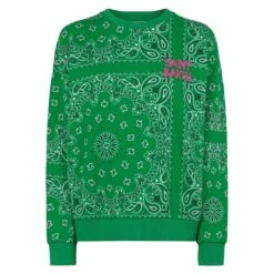 MC2 Saint Barth Woman Cotton Sweatshirt Stardust With Bandanna Print 9 MC2 Saint Barth Woman Cotton Sweatshirt Stardust With Bandanna Print -MC2 Saint Barth Shop sweatshirt green bandanna woman 4