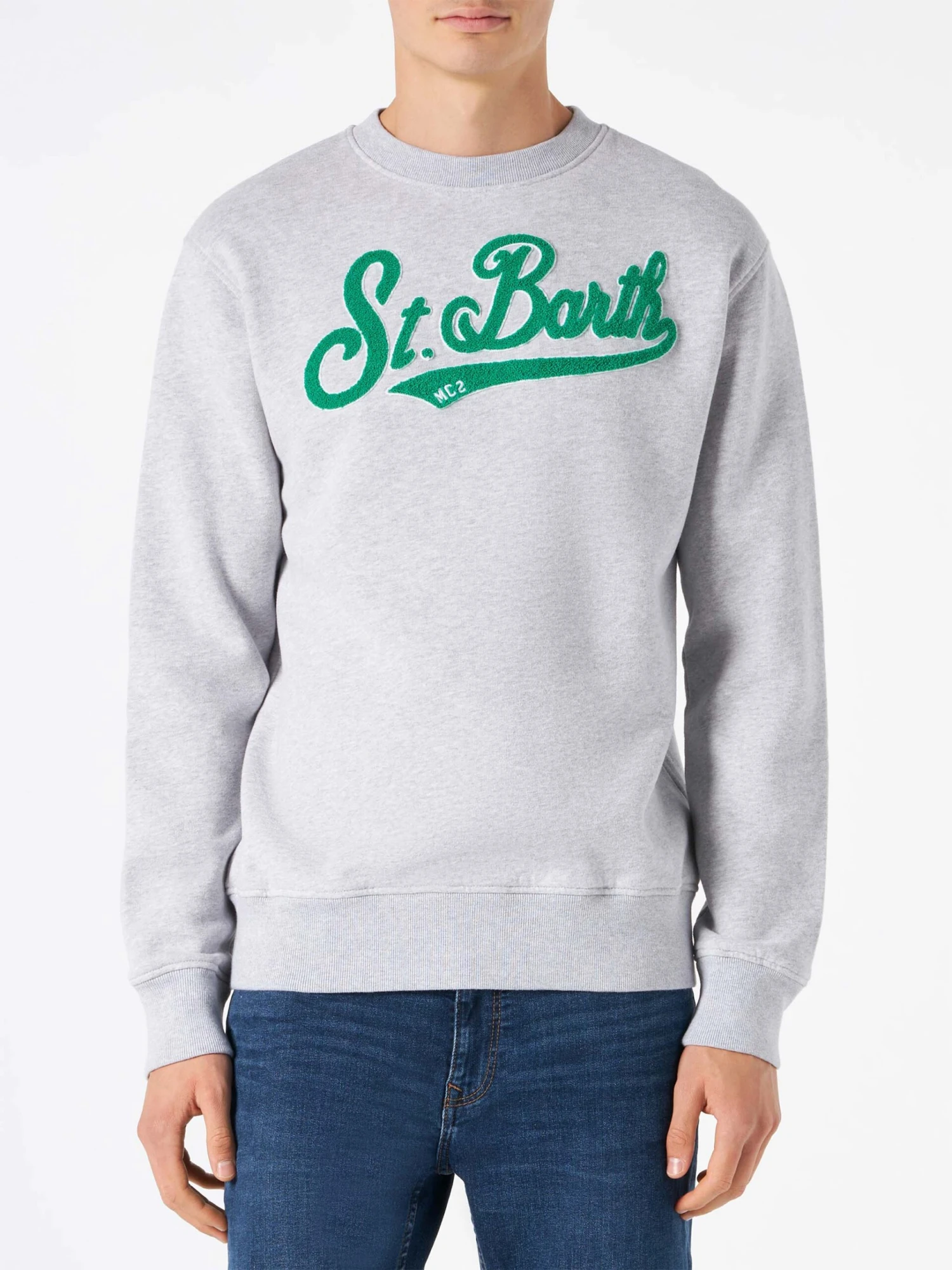 MC2 Saint Barth Man Crewneck Sweatshirt With Terry Logo 3 MC2 Saint Barth Man Crewneck Sweatshirt With Terry Logo