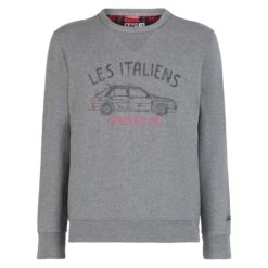 MC2 Saint Barth Cotton Sweatshirt With Les Italiens Print 9 MC2 Saint Barth Cotton Sweatshirt With Les Italiens Print -MC2 Saint Barth Shop sweatshirt man grey longsleeved
