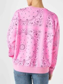 MC2 Saint Barth Woman Sweatshirt Stardust With Bandanna Print -MC2 Saint Barth Shop sweatshirt pink bandanna woman 3