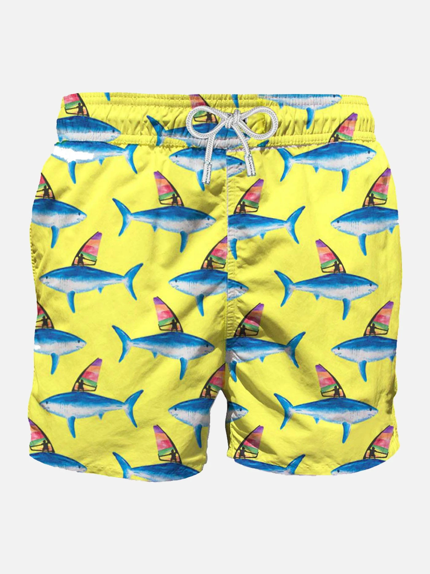 Mid-length Swim Shorts With Sharks Print 3 Mid-length Swim Shorts With Sharks Print