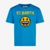 MC2 Saint Barth Boy Cotton T-shirt With Print -MC2 Saint Barth Shop t shirt boy blue emoji 1
