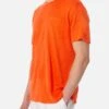 MC2 Saint Barth Man Orange Linen Jersey T-shirt