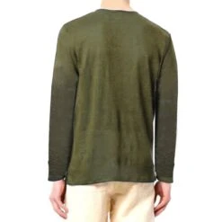 Military Green Linen Man T-Shirt Long Sleeves 9 Military Green Linen Man T-Shirt Long Sleeves -MC2 Saint Barth Shop t shirt military saint barth