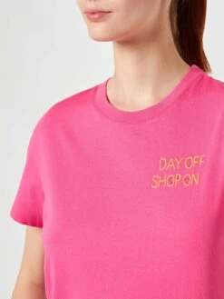 MC2 Saint Barth Woman Fucsia Cotton T-shirt With Embroidery -MC2 Saint Barth Shop t shirt woman cotton pink 3