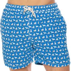 Light Fabric Man Swim Shorts Bull Terrier Print -MC2 Saint Barth Shop terrier swimshort blue a41e5420 7821 4494 a391 c478974f918e
