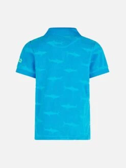MC2 Saint Barth Boy Bluette Polo With Terry Embossed Sharks -MC2 Saint Barth Shop terry embossed tshirt boy 2 69f2cebb 8907 4117 b8ab 16f182f9bb73
