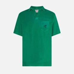 MC2 Saint Barth Man Green Terry Polo -MC2 Saint Barth Shop terry green polo man 4