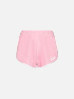 MC2 Saint Barth Woman Pink Terry Shorts With Piping | MELISSA SATTA SPECIAL EDITION -MC2 Saint Barth Shop terry shorts melissa satta