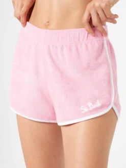 MC2 Saint Barth Woman Pink Terry Shorts With Piping | MELISSA SATTA SPECIAL EDITION -MC2 Saint Barth Shop terry shorts melissa satta 3
