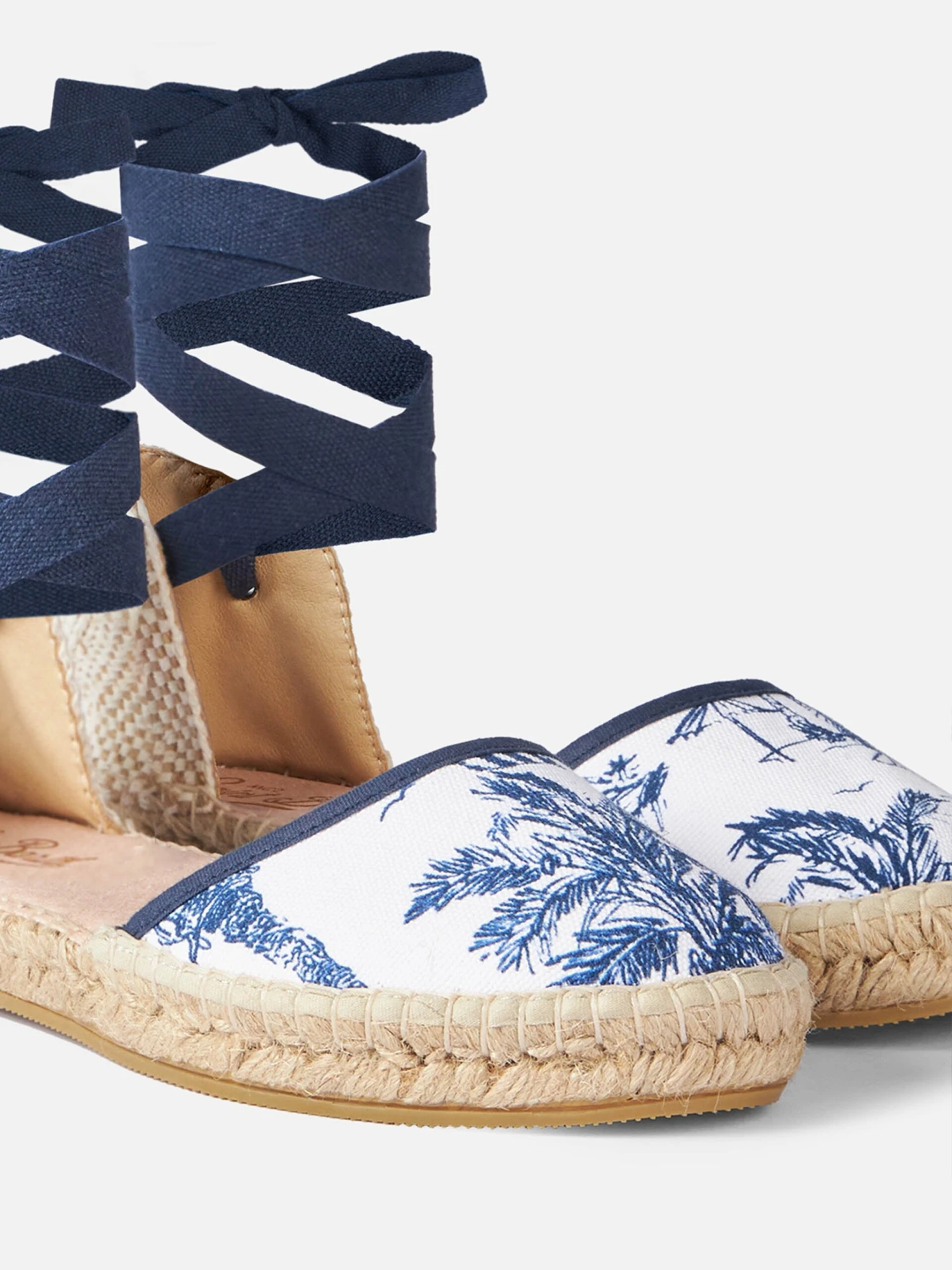 MC2 Saint Barth Flat Espadrillas With Toile De Jouy Print 6 MC2 Saint Barth Flat Espadrillas With Toile De Jouy Print - Image 4