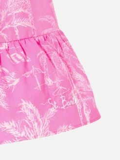MC2 Saint Barth Girl Dress With Toile De Jouy Print -MC2 Saint Barth Shop toile jouy girl dress 3 76ccbb0c 8aec 4555 92c9 ee1112e1f835