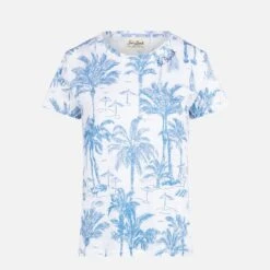 MC2 Saint Barth Woman Linen T-shirt With Toile De Jouy Print 9 MC2 Saint Barth Woman Linen T-shirt With Toile De Jouy Print -MC2 Saint Barth Shop toile jouy linen tshirt 4