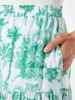 MC2 Saint Barth Woman Cotton Long Skirt With Jungle Print -MC2 Saint Barth Shop toile jouy long skirt 3